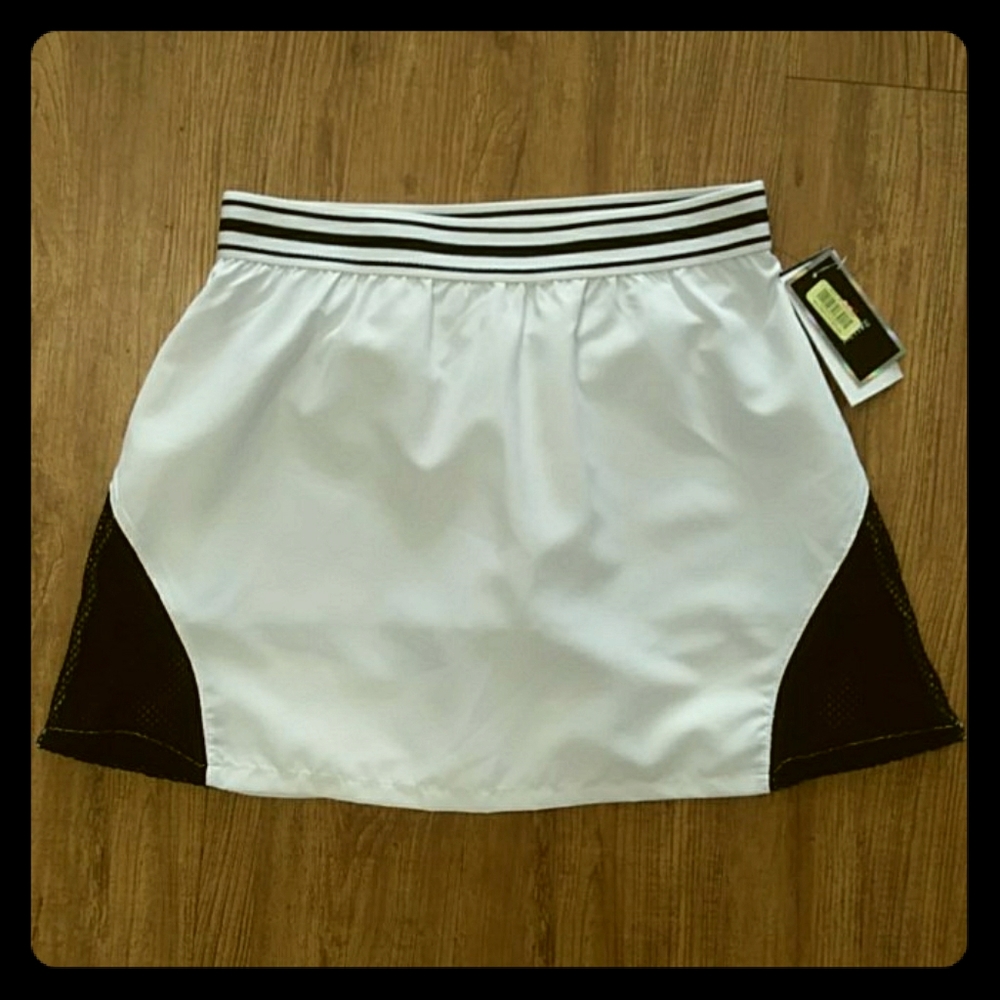 NWT GB Girls White Black Skort XL